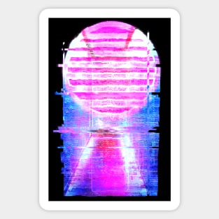 Glitching into the 80s Sticker